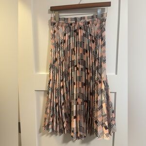Club Monaco Geometric Patterned Pleated Skirt